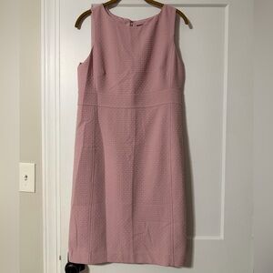 Ann Taylor Textured Pink Midi Dress